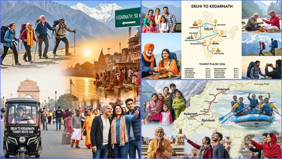 Delhi to Kedarnath Distance 2026