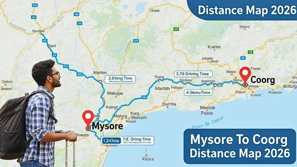 Mysore To Coorg Distance Map से रूट समझो