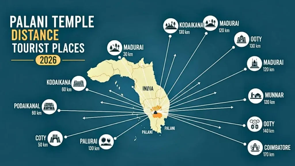 Palani Temple Distance