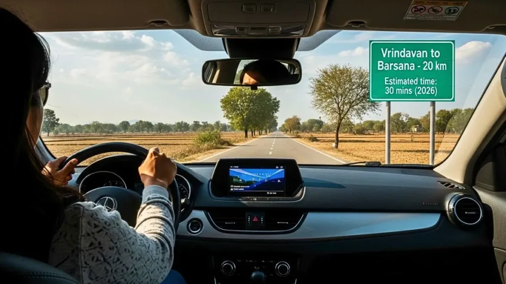Vrindavan to Barsana Distance By Car Time 2026 में कितना लगेगा
