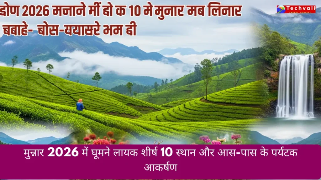 मुन्नार 2026 में घूमने लायक शीर्ष 10 स्थान और आस-पास के पर्यटक आकर्षण