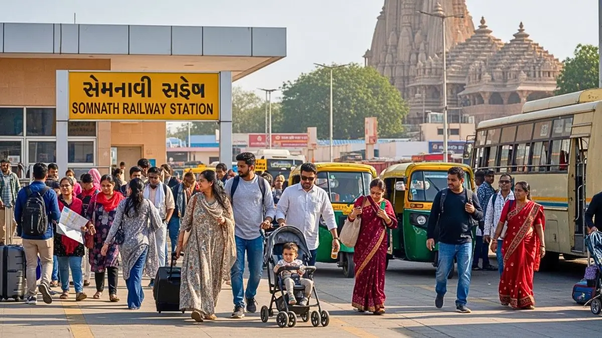 Nearest Station Somnath Temple tourism 2026